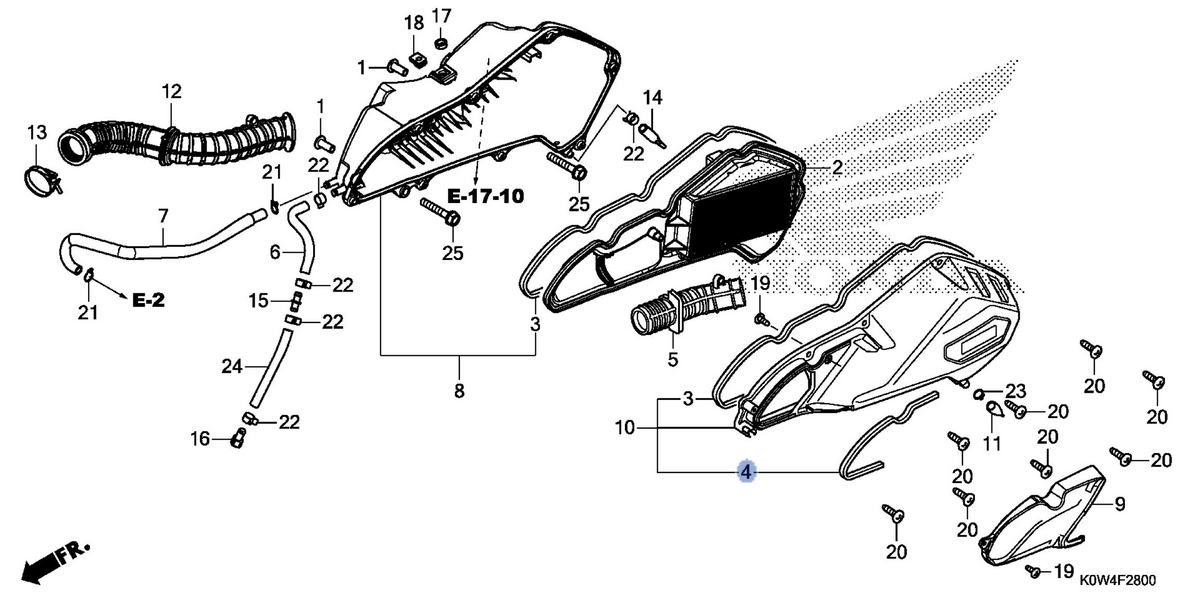 Honda OEM part 17214-K97-T00