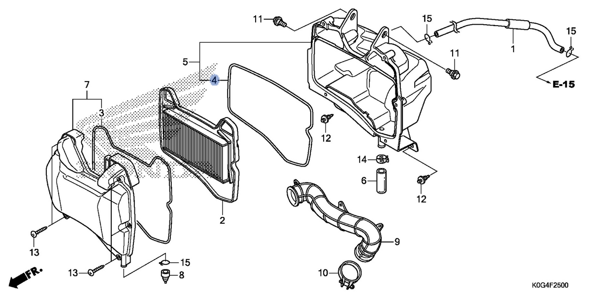 Honda OEM part 17214-KPY-H00