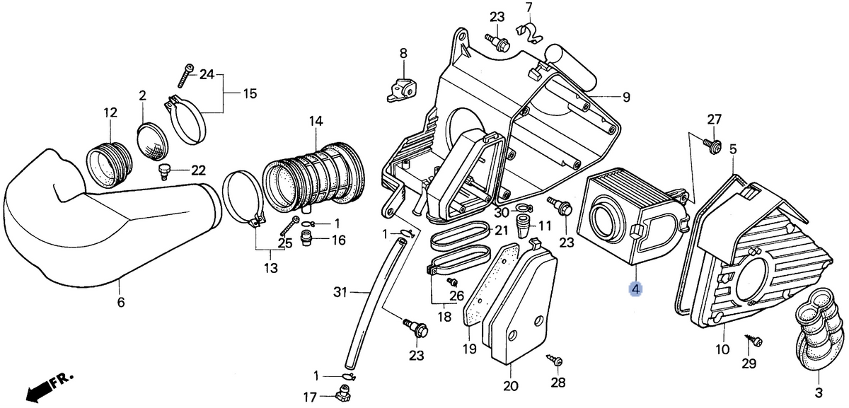 Honda OEM part 17214-KS4-010