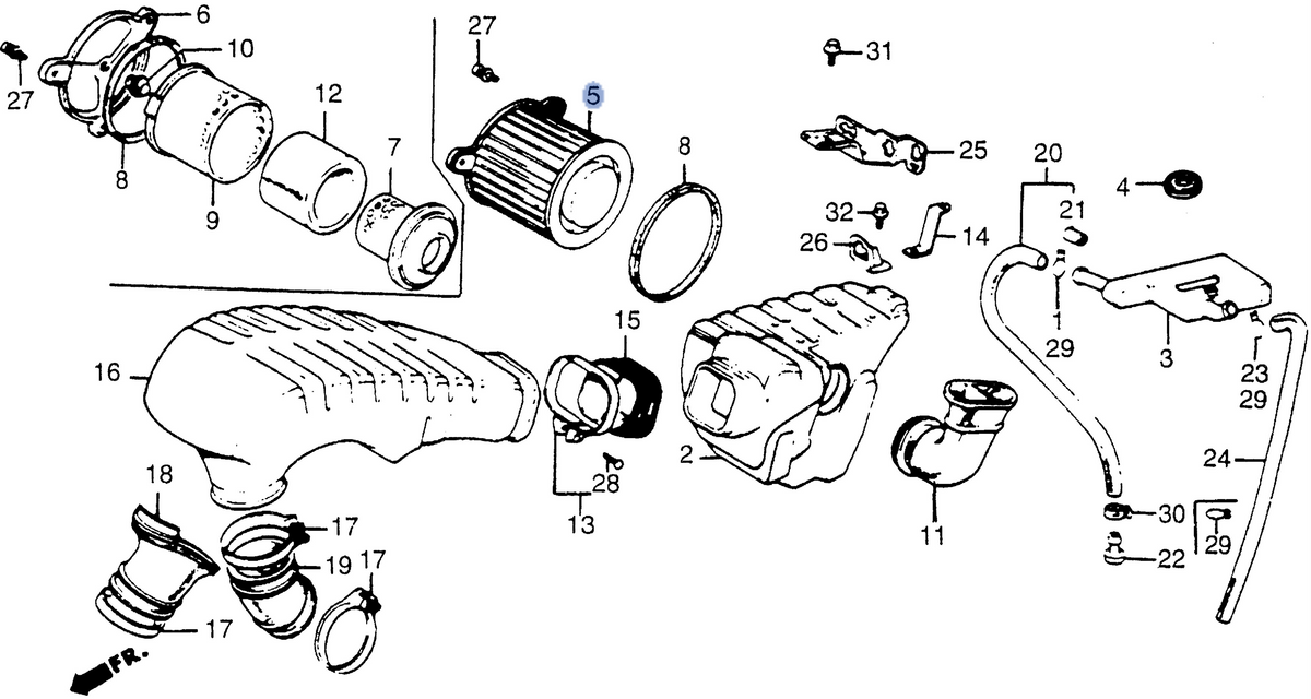 Honda OEM part 17214-MF5-841