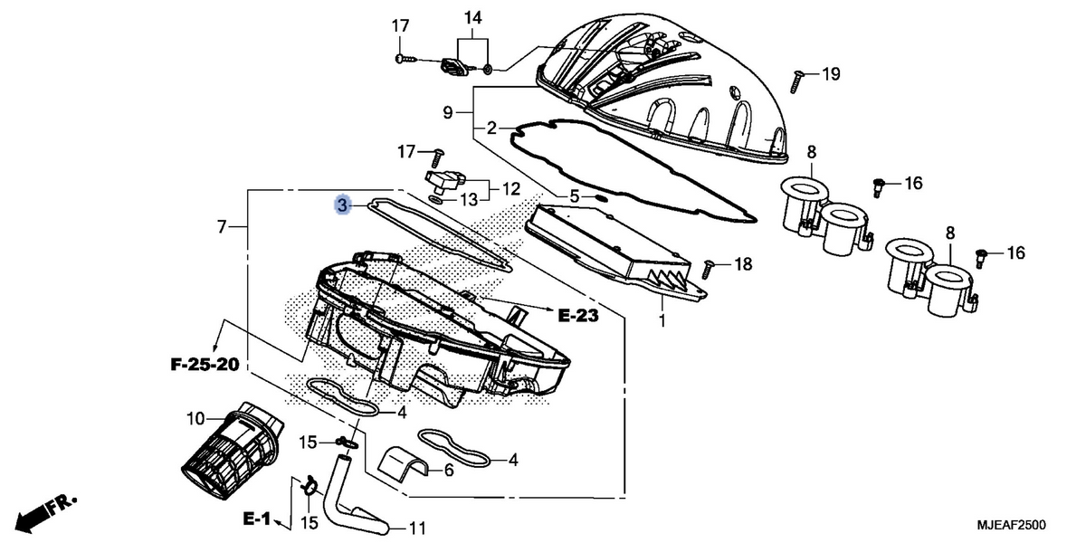 Honda OEM part 17214-MJE-D00
