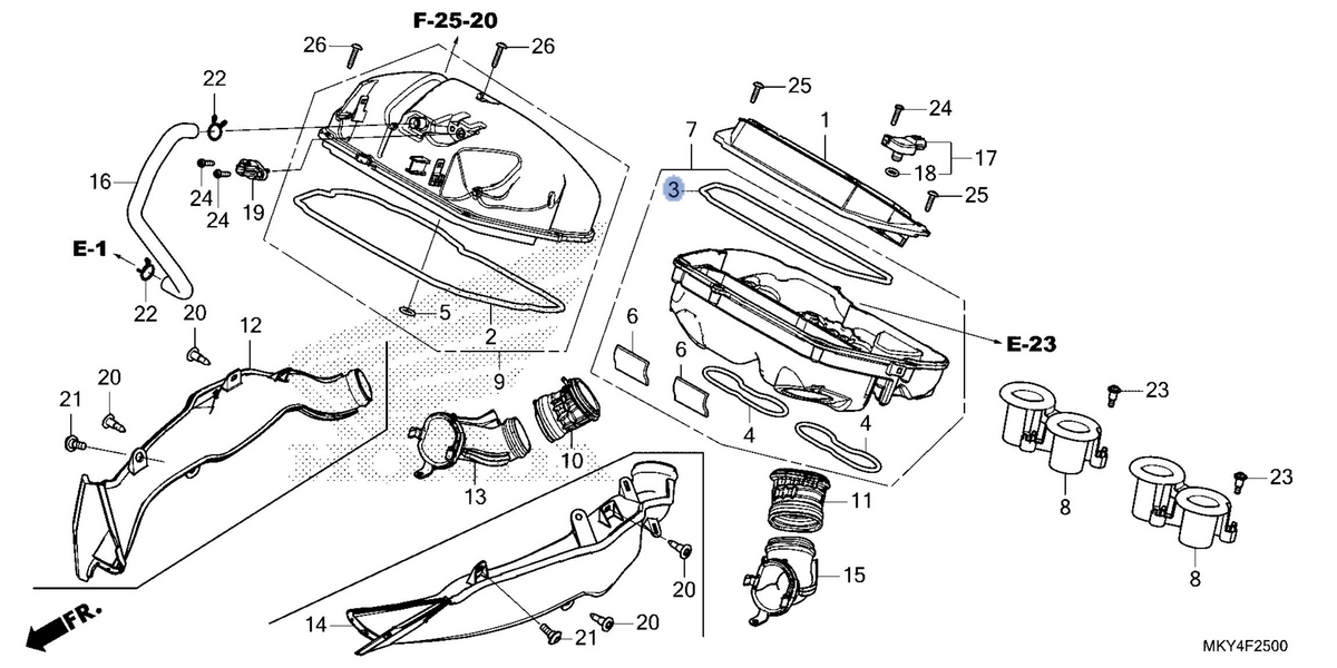 Honda OEM part 17214-MKN-D50
