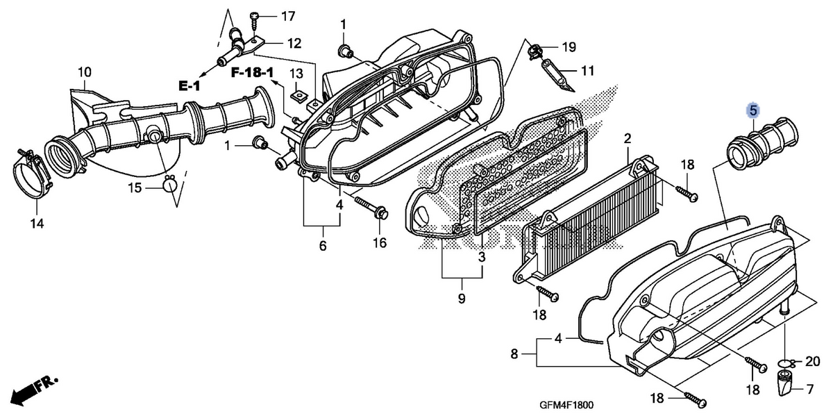 Honda OEM part 17215-GFM-901