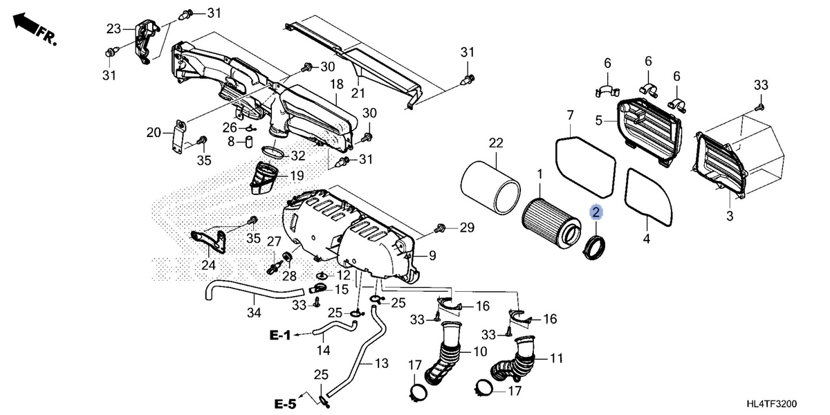 Honda OEM part 17215-HL4-B70