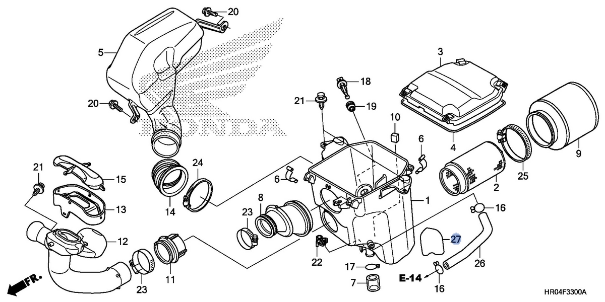 Honda OEM part 17215-HR0-F00