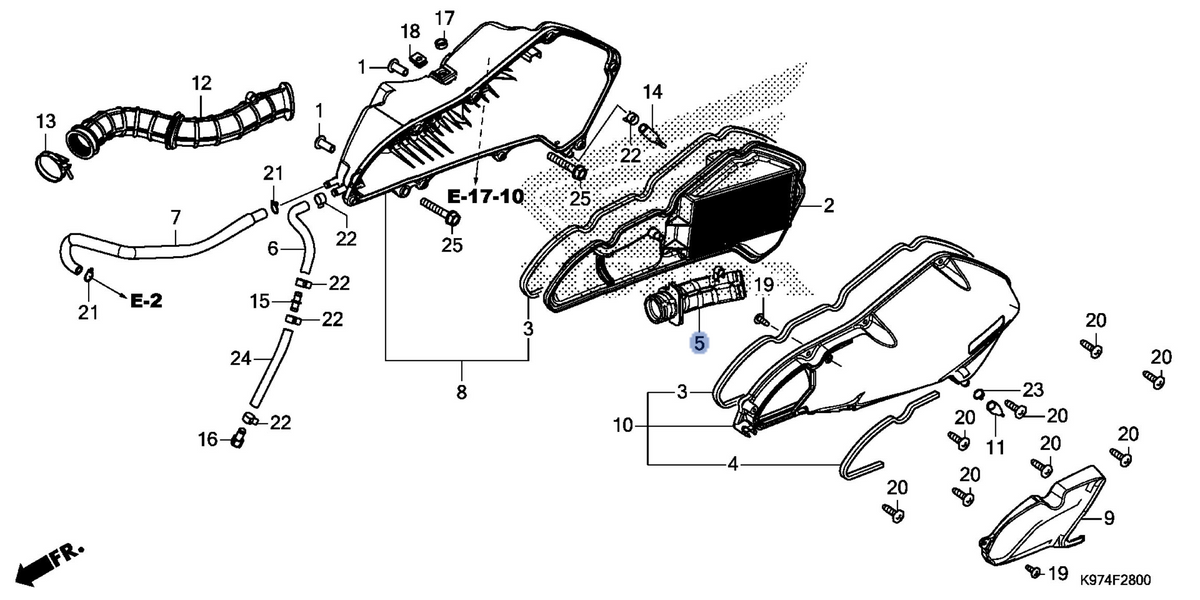Honda OEM part 17215-K97-T00