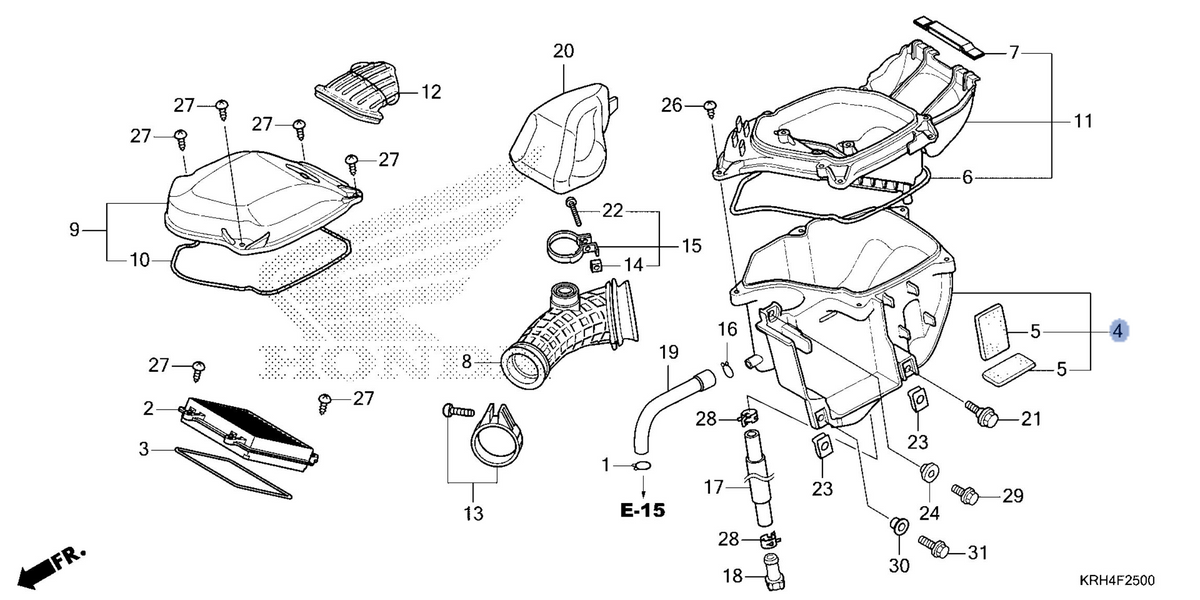 Honda OEM part 17215-KRH-J00