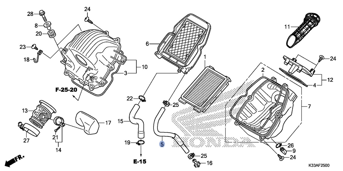 Honda OEM part 17215-KYJ-900