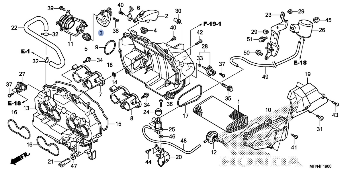 Honda OEM part 17215-MFG-D03