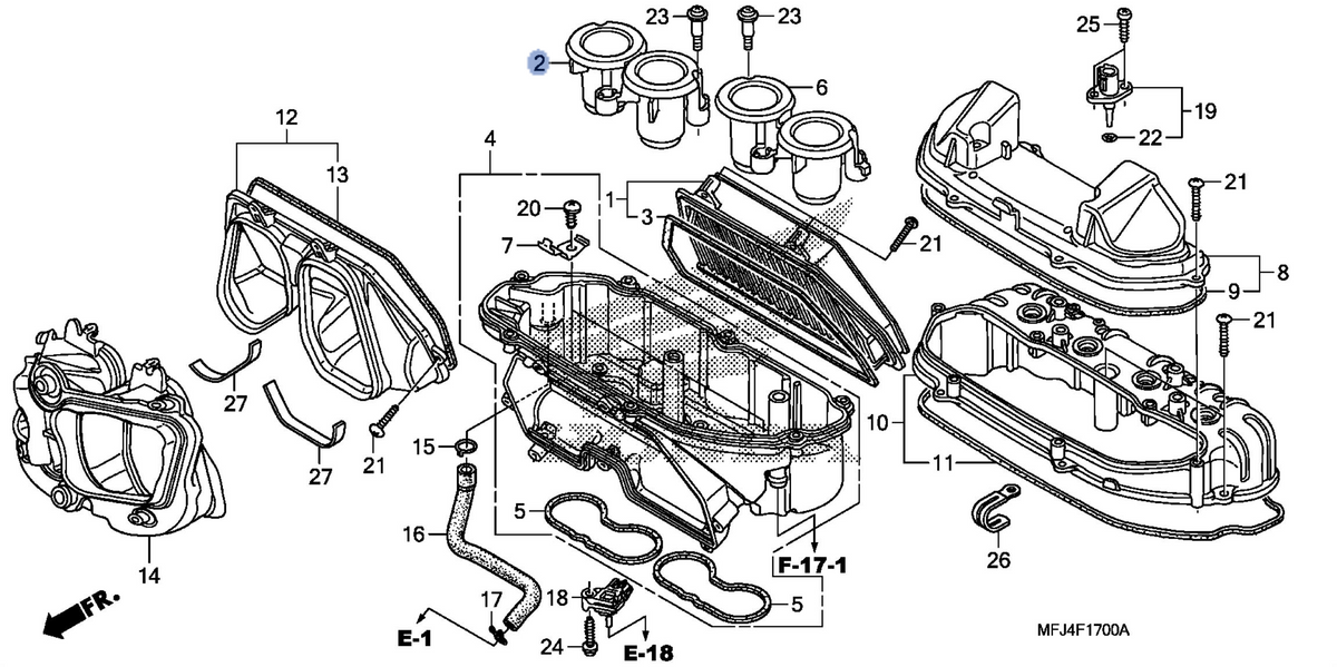 Honda OEM part 17215-MFJ-D01