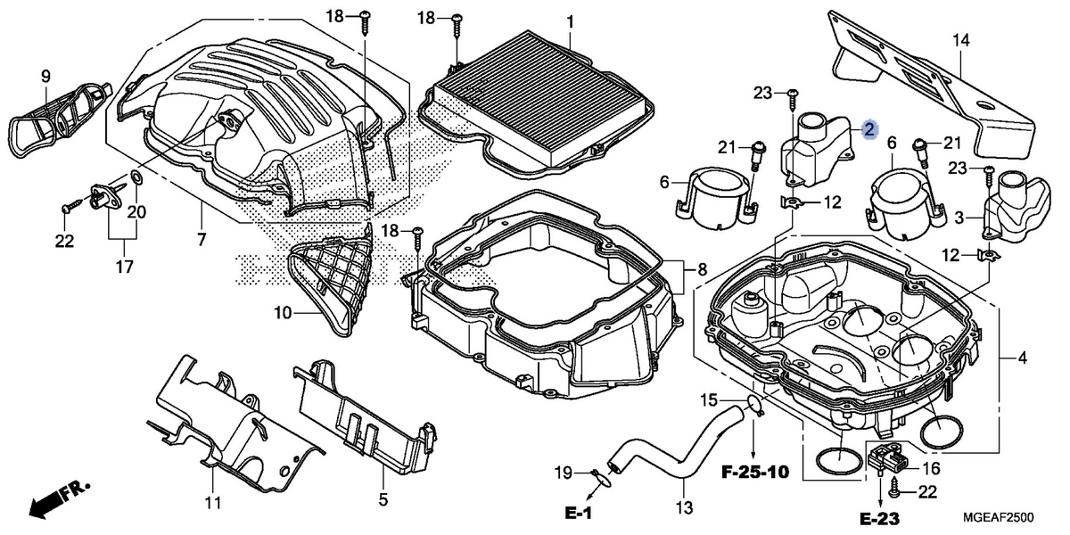 Honda OEM part 17215-MGE-000