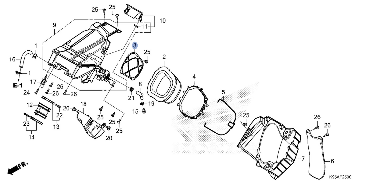 Honda OEM part 17215-MKE-AF0