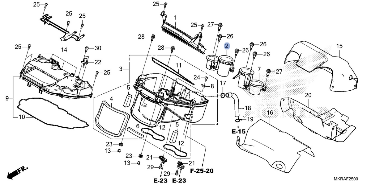 Honda OEM part 17215-MKR-AH0