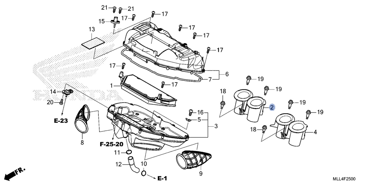 Honda OEM part 17215-MLL-D00
