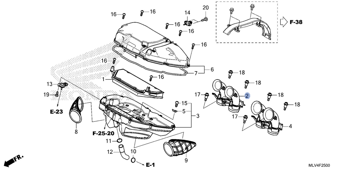 Honda OEM part 17215-MLV-J00