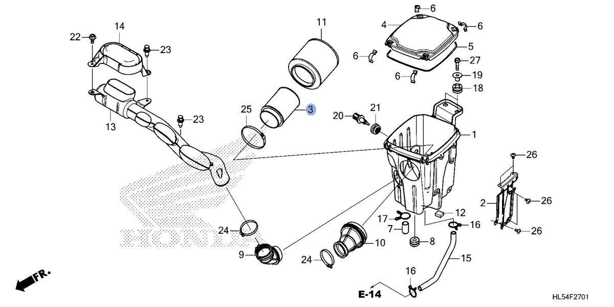 Honda OEM part 17216-HL5-E60