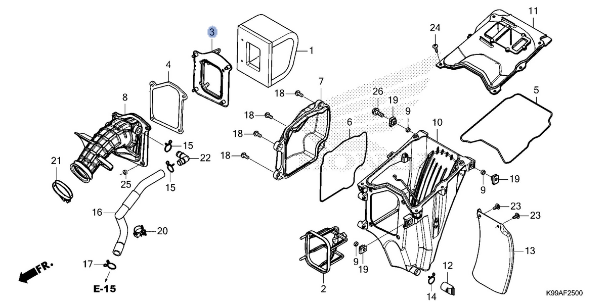 Honda OEM part 17216-K99-A70
