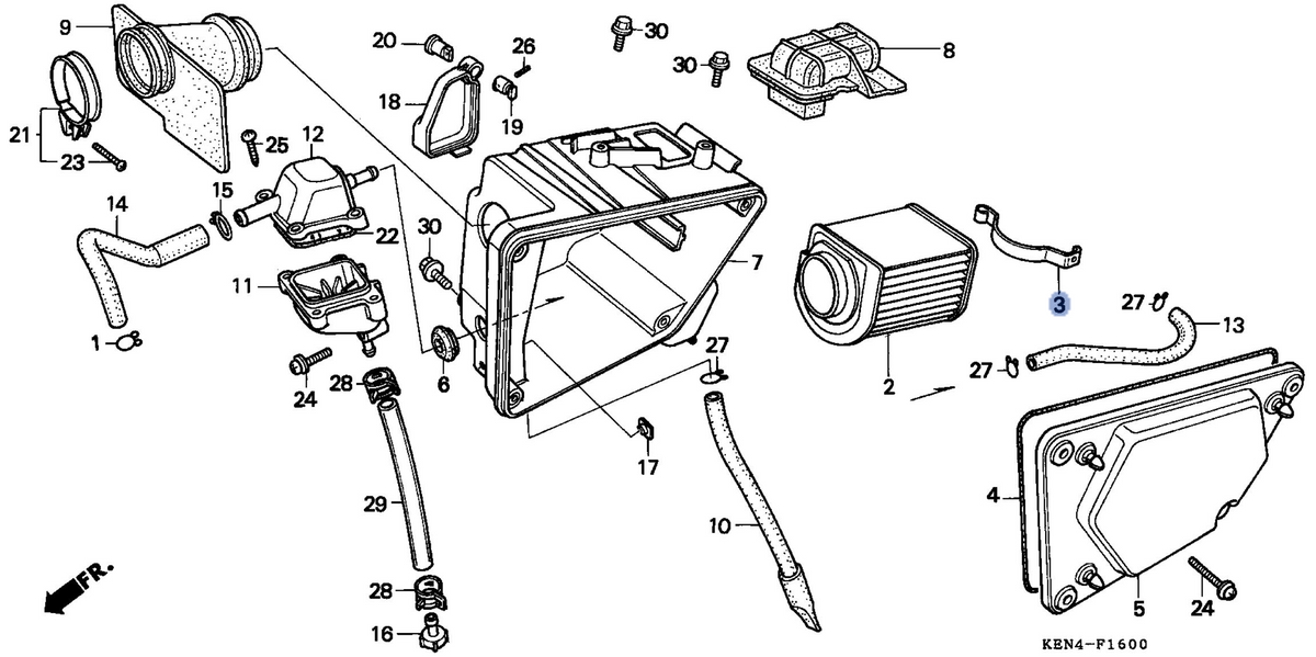 Honda OEM part 17216-KR3-000