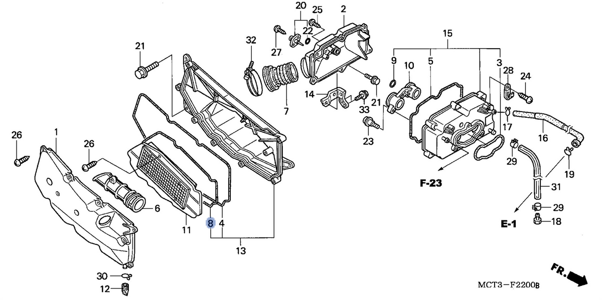 Honda OEM part 17216-MCT-000