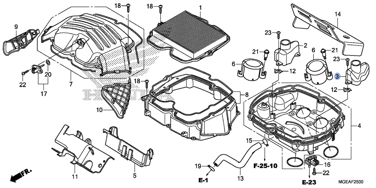 Honda OEM part 17216-MGE-000