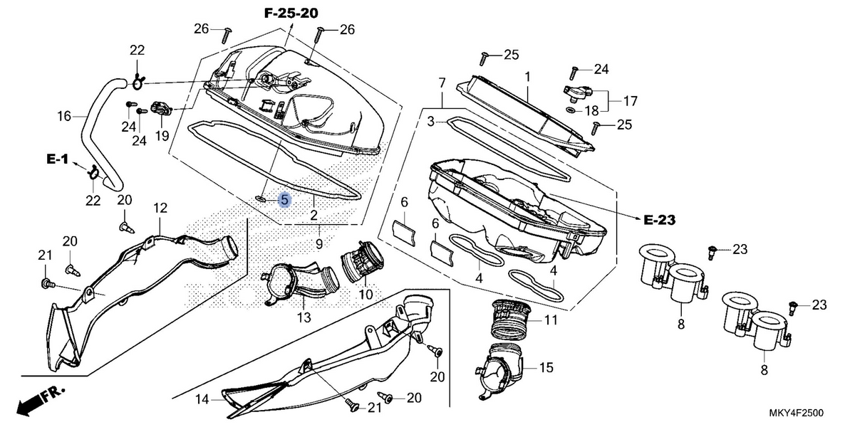 Honda OEM part 17216-MJE-D00