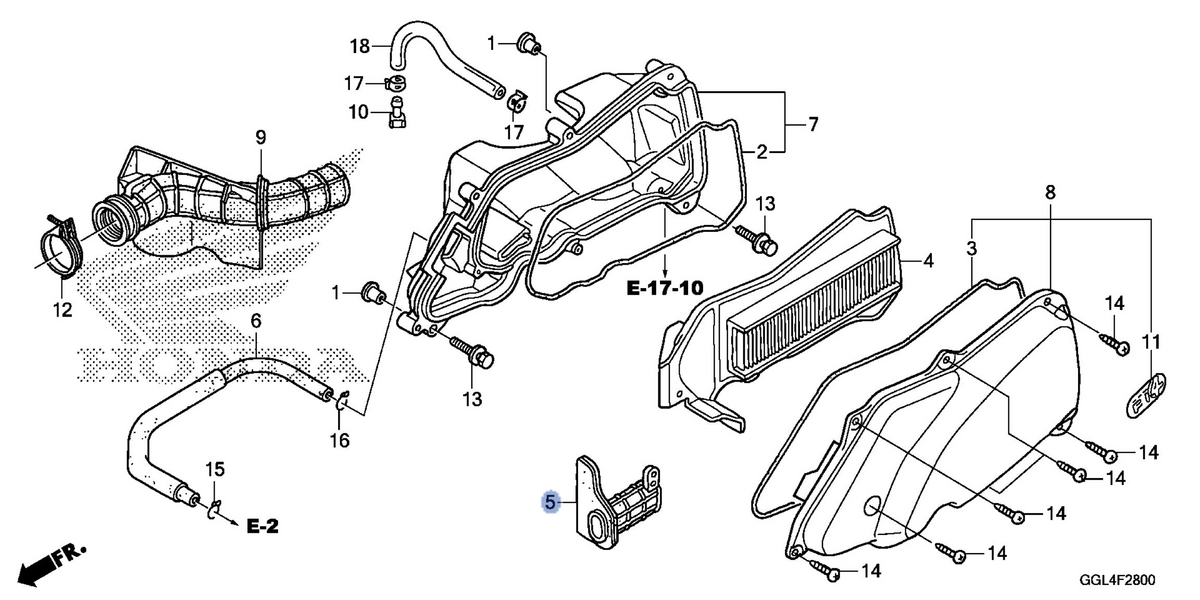 Honda OEM part 17217-GFC-900