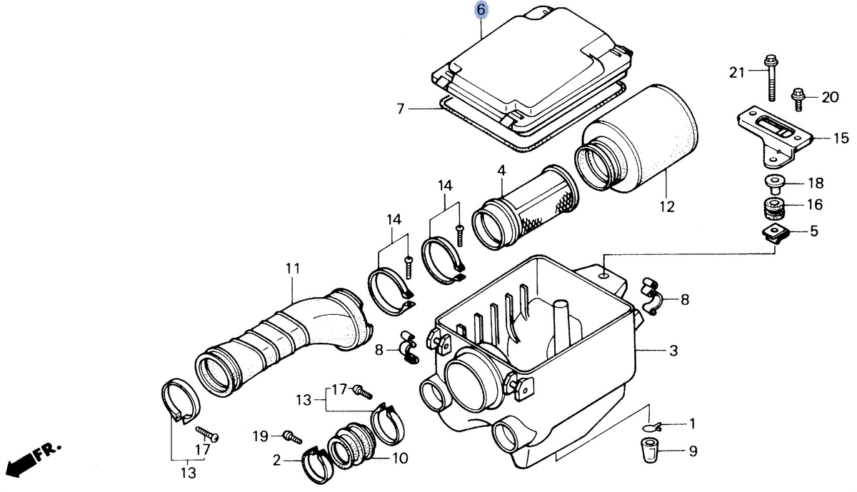 Honda OEM part 17217-HC0-000