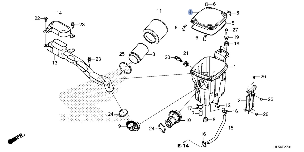 Honda OEM part 17217-HL5-E60