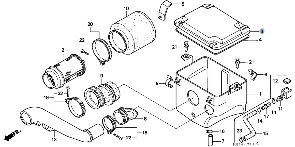 Honda OEM part 17217-HM7-000