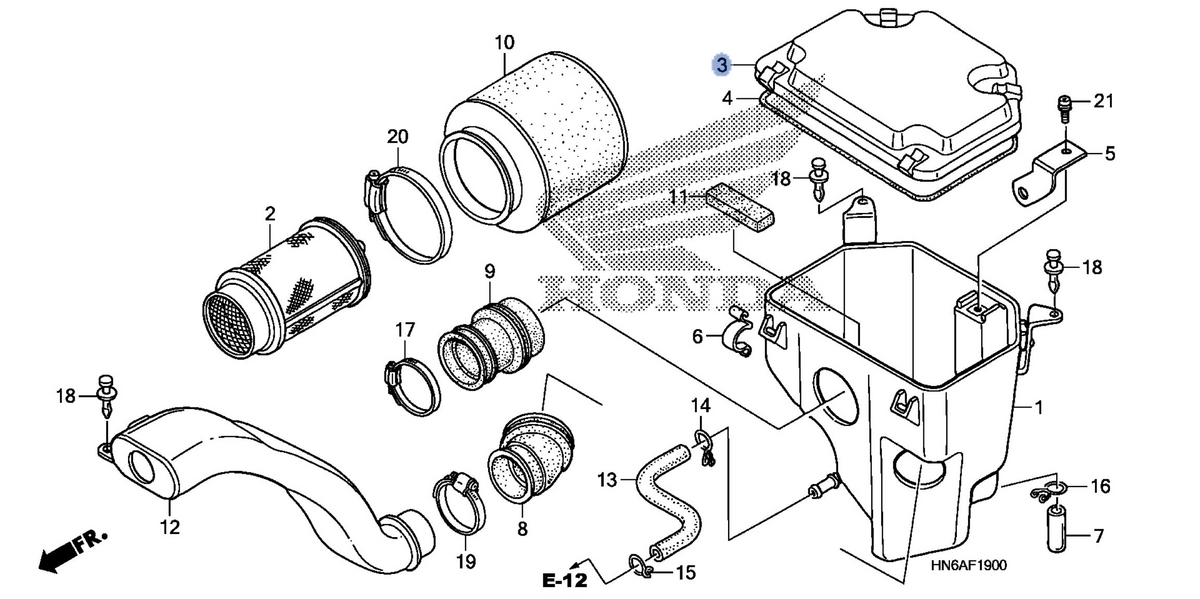 Honda OEM part 17217-HM8-000