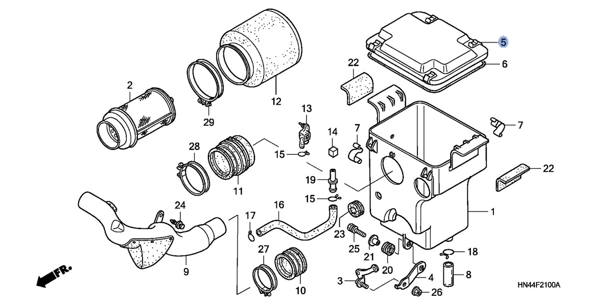 Honda OEM part 17217-HN5-670