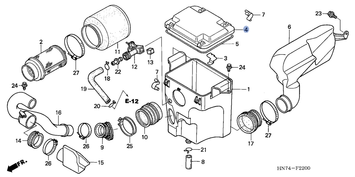 Honda OEM part 17217-HN7-000