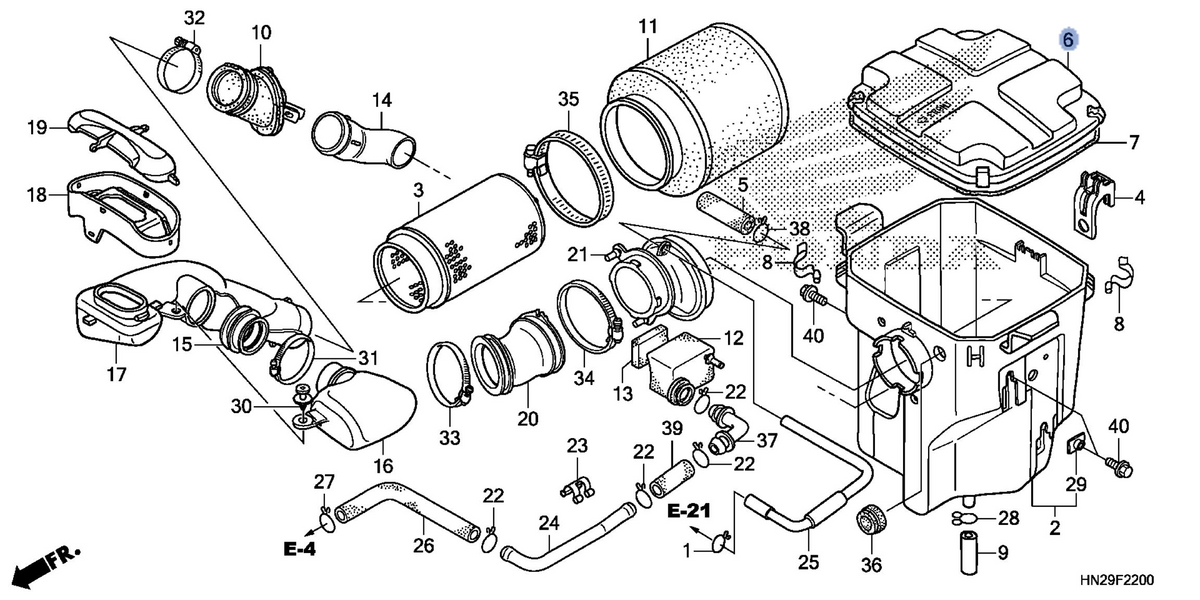 Honda OEM part 17217-HP0-A00