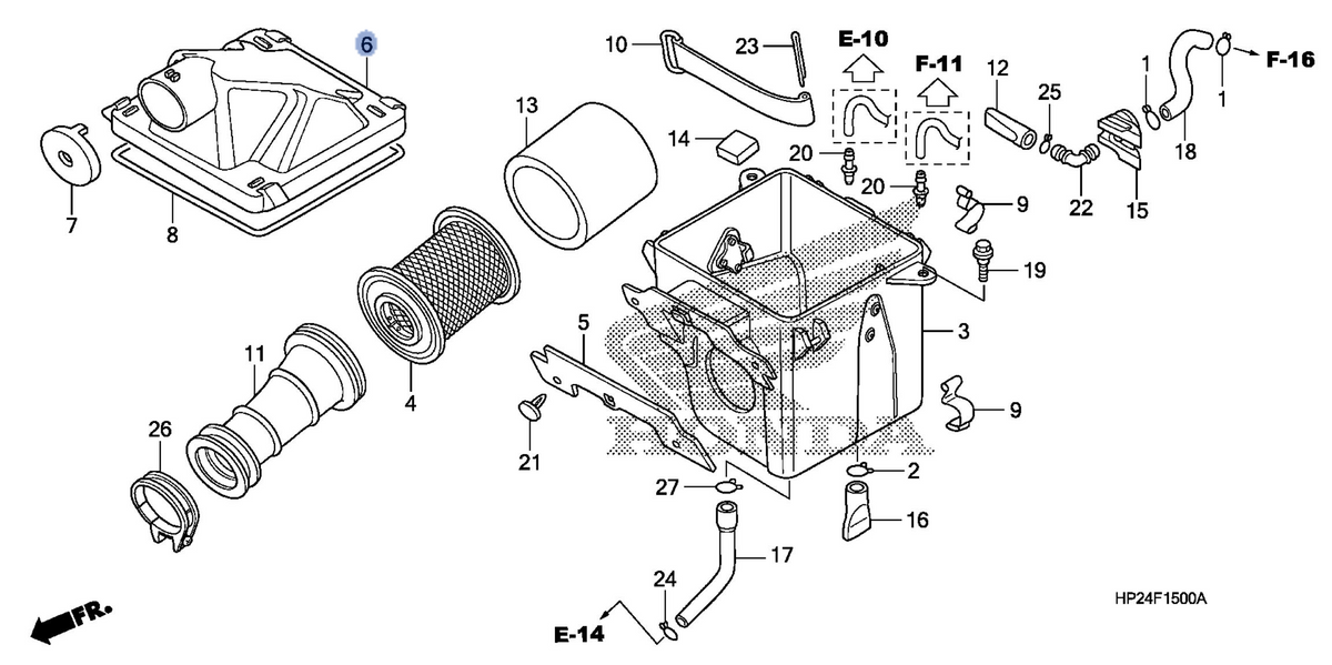 Honda OEM part 17217-HP2-670