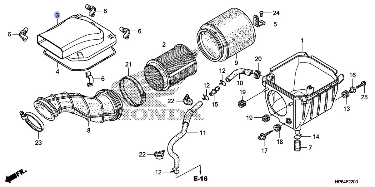 Honda OEM part 17217-HP6-A00