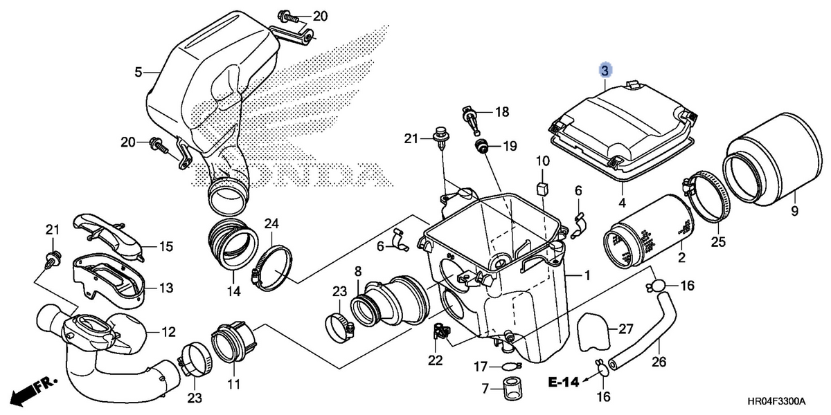 Honda OEM part 17217-HR0-F00