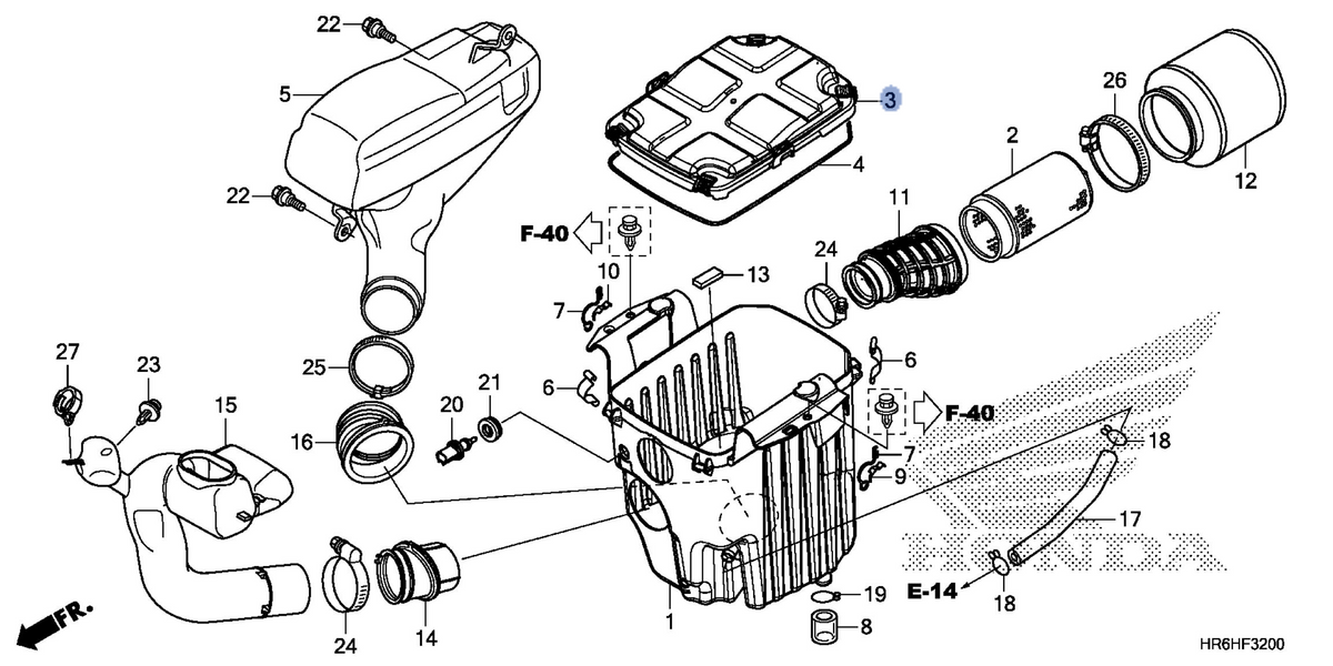 Honda OEM part 17217-HR6-A60