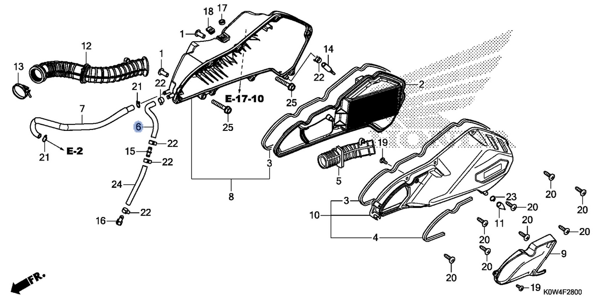 Honda OEM part 17217-K97-T00