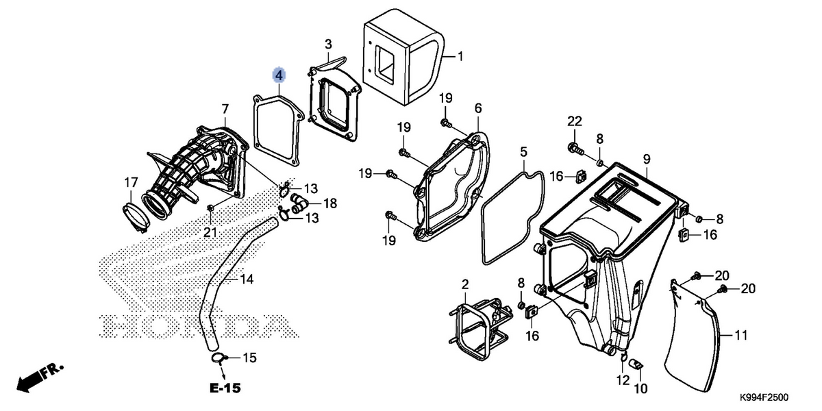 Honda OEM part 17217-K99-A00