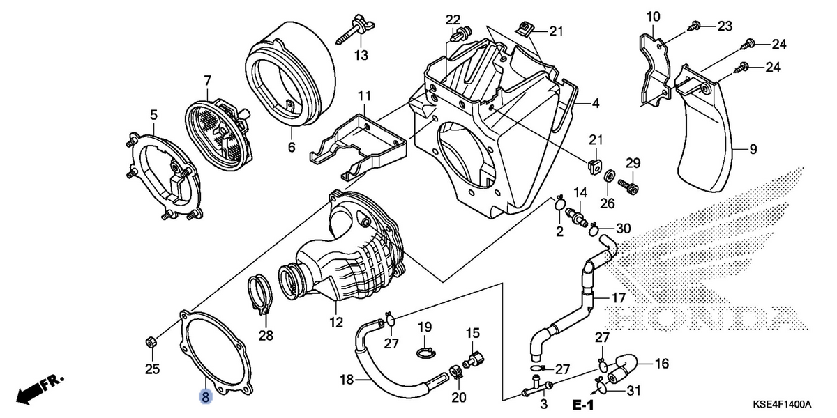 Honda OEM part 17217-KSE-000