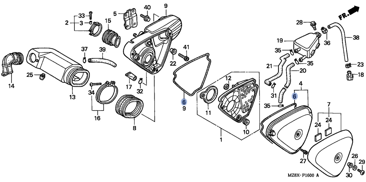 Honda OEM part 17217-MZ8-G20