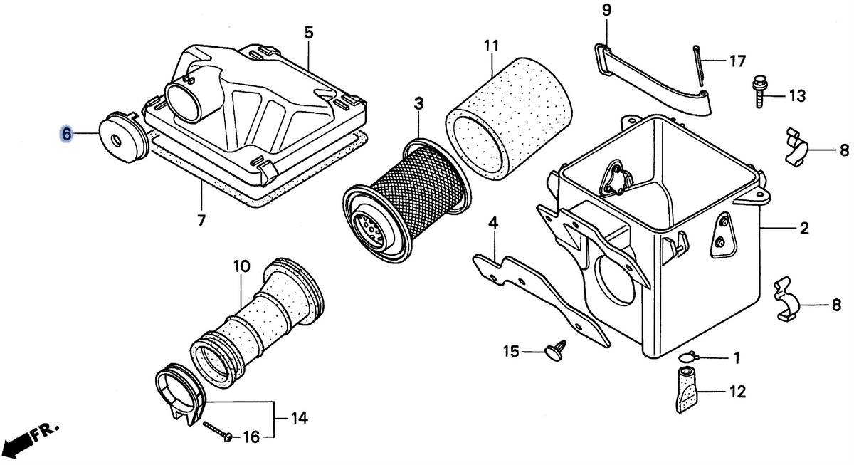 Honda OEM part 17218-HF7-000