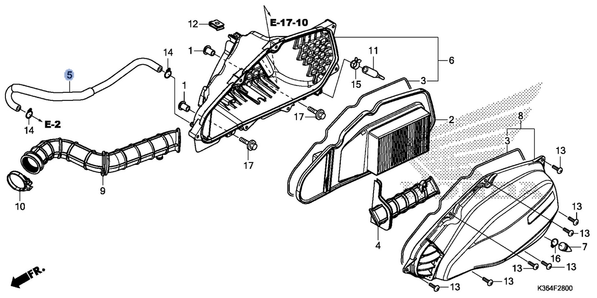 Honda OEM part 17218-K35-V00