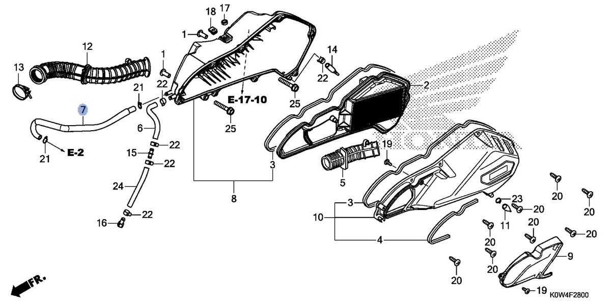 Honda OEM part 17218-K97-T00