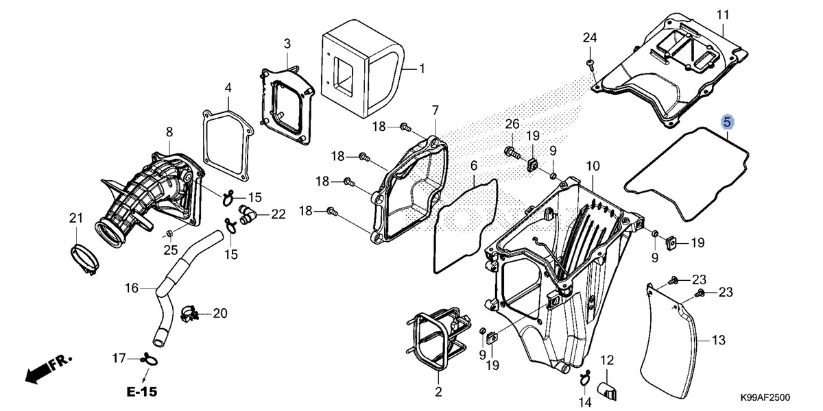 Honda OEM part 17218-K99-A70