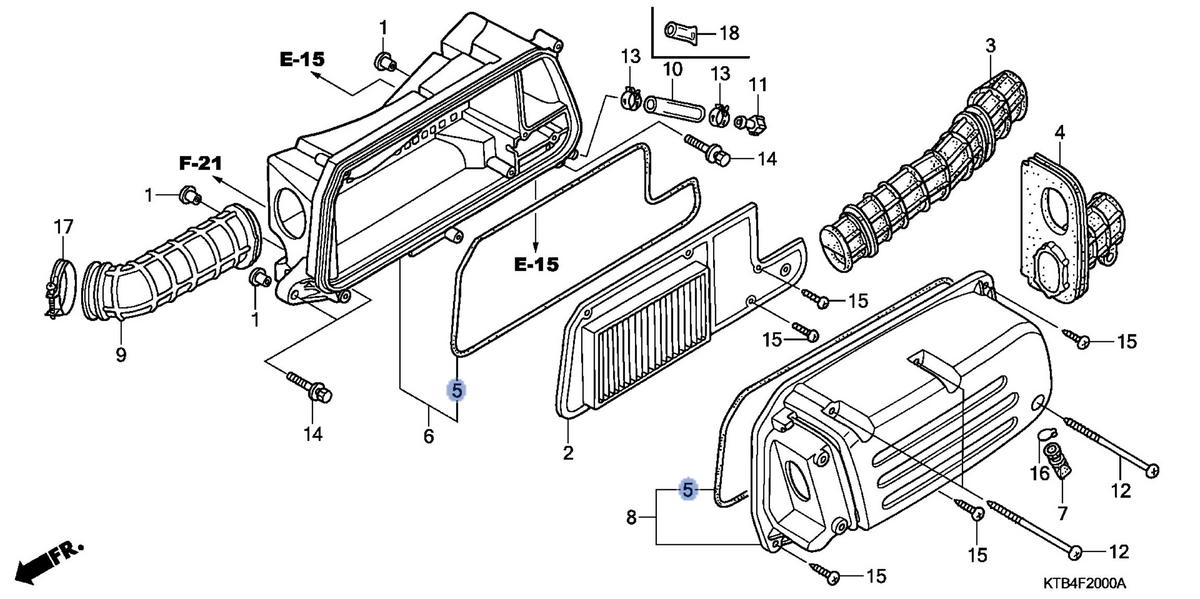 Honda OEM part 17218-KFG-000