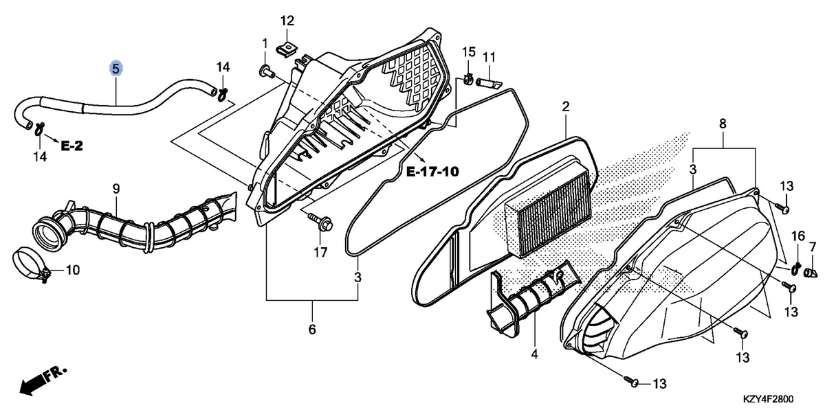 Honda OEM part 17218-KWN-710