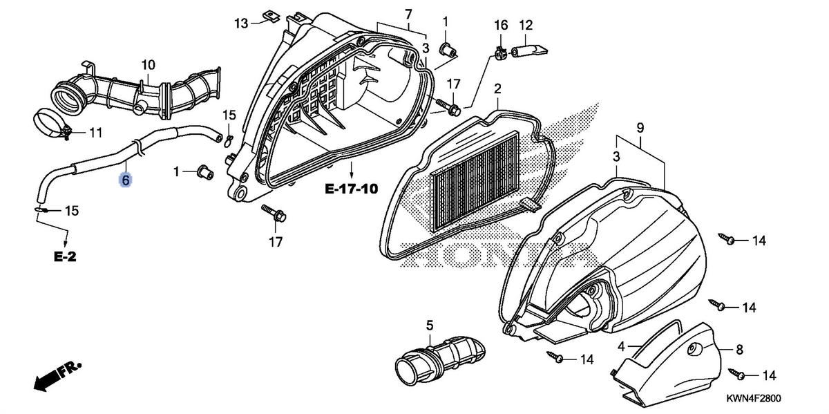 Honda OEM part 17218-KWN-900
