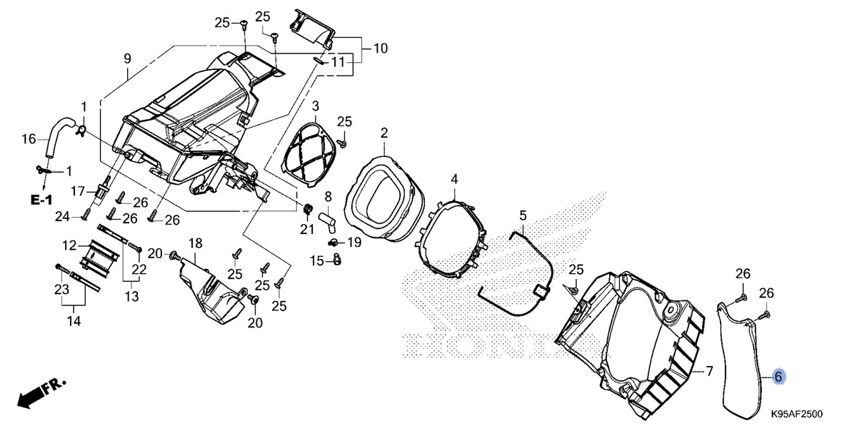 Honda OEM part 17218-MKE-AF0