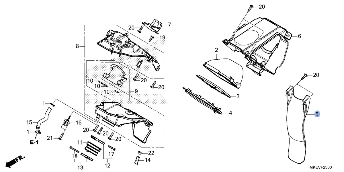 Honda OEM part 17218-MKE-B50